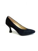 Marian Navy Suede V Court Shoe image