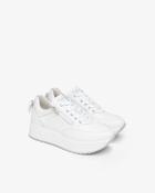 NeroGiardini Bow Platform Trainer with Side Zip in White