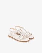NeroGiardini Flat Sandals in Off-White (Size 38 only)