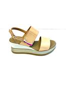 REPO  Champagne Metallic Wedge Sandals (Size 38 only)