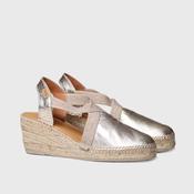 Toni Pons Tossa Closed Toe Espadrilles Gold (Size 39)