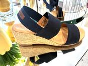 Pinaz Elasticated Wedges in Navy image