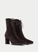 Hispanitas Bangkok Laced Boots in Brown Suede image