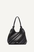DKNY Paula Large Tote in Black Suede image