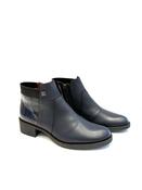 Jose Saenz Navy Flat Ankle Boots image