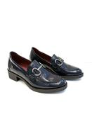 Jose Saenz Navy Patent Loafers image