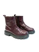 Wonders Bones Chelsea Boot in Wine Lizard Print image