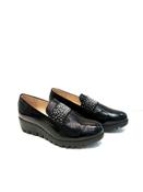 Wonders Fly Wedge Loafers Black Patent