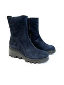 Wonders Toronto Wedge Ankle Boot Navy Suede image