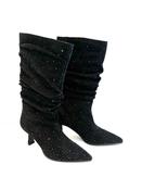 Pedro Anton Norma Gathered Long Boot in Black image