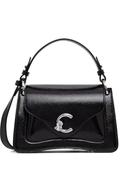 Coccinelle C-Me Glazed Small Top Handle Handbag in Black