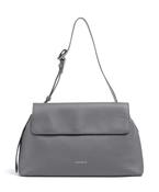 Coccinelle Fern Flap Closure Shoulder Bag in Stove Grey