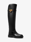 Michael Michael Kors Hamilton Leather Riding Boot in Black image