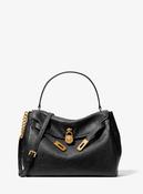Michael Michael Kors Hamilton Large Top Handle Satchel in Black image