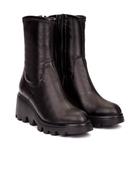 Wonders Black Wedge Ankle Boots image