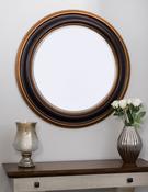 Positano Round Mirror | Mahogany and Gold — MIRRORS.IE image