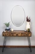 Ibiza Mirror | Large Oval | Pewter — MIRRORS.IE image