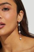 Abrazi Style #DOT DOT DOT LINEAR LEVERBACK EARRINGS SILVER image