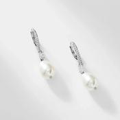Nadri Style #BOHEME LARGE PEARL AND CZ DROP EARRINGS