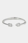 Nadri Style #RADIANT CZ HALO HINGED BRACELET Silver