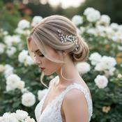 Athena Bridal Jewellery Style #Pearl hair comb image