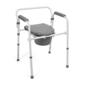 Folding commode chair with quick-release image
