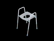Prima Height Adjustable Toilet Surround/Frame with Classic Seat - Flat Pack
