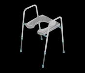 Prima Height Adjustable Toilet Surround/Frame with Horseshoe Seat - Flat Pack
