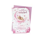 Baby Girl Christening Card image