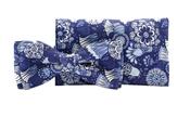 NAVY FLORAL BOW-TIE SET