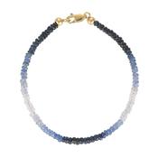Gold Filled Natural Blue Sapphire Beaded Bracelet image