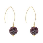 Gold Filled Small Winter Berry Cluster Oval Open Earrings image