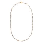 Tennis Necklace with Cubic Zirconia and Yellow Gold Plating image