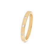 Three Round Diamond Ring in 18kt Yellow Gold - Dainty Collection image