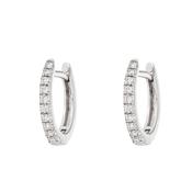 Diamond Huggie Earrings in 18kt White Gold - Signature Collection image