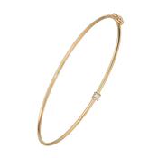 9kt Yellow Gold 0.07ct Diamond Bangle