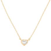 Heart Shape Diamond Pendant in 18kt Yellow Gold - The Sophie Pendant image