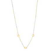 9kt Gold Three Discs Pendant Necklace