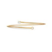 Two Diamond Bangle in 18kt Yellow Gold - Solstice Collection image