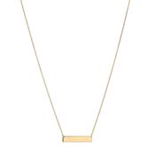 9kt Gold Classic Bar Pendant Necklace