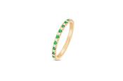 Dainty Diamond &amp; Tsavorite Ring in 18kt Yellow Gold - Signature Collection image