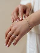Dainty Diamond &amp; Sapphire Ring in 18kt Yellow Gold - Signature Collection