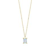 18kt Step Cut Aquamarine Pendant