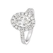 Platinum 1.2ct (HVS1) Oval Diamond Halo Ring - Signature Collection image