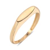 18kt Gold Signet Ring - Ellipse