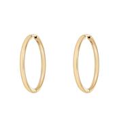 9kt Gold Hinged Hoop Earrings - 30mm image