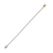 Tennis Bracelet with Cubic Zirconia (Yellow Plating)