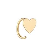 9kt Gold Flat Heart Open Huggie