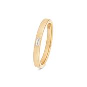 Single Baguette Diamond Ring in 18kt Yellow Gold - Dainty Collection image