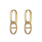 Gold Filled CZ Mariner Drop Earrings